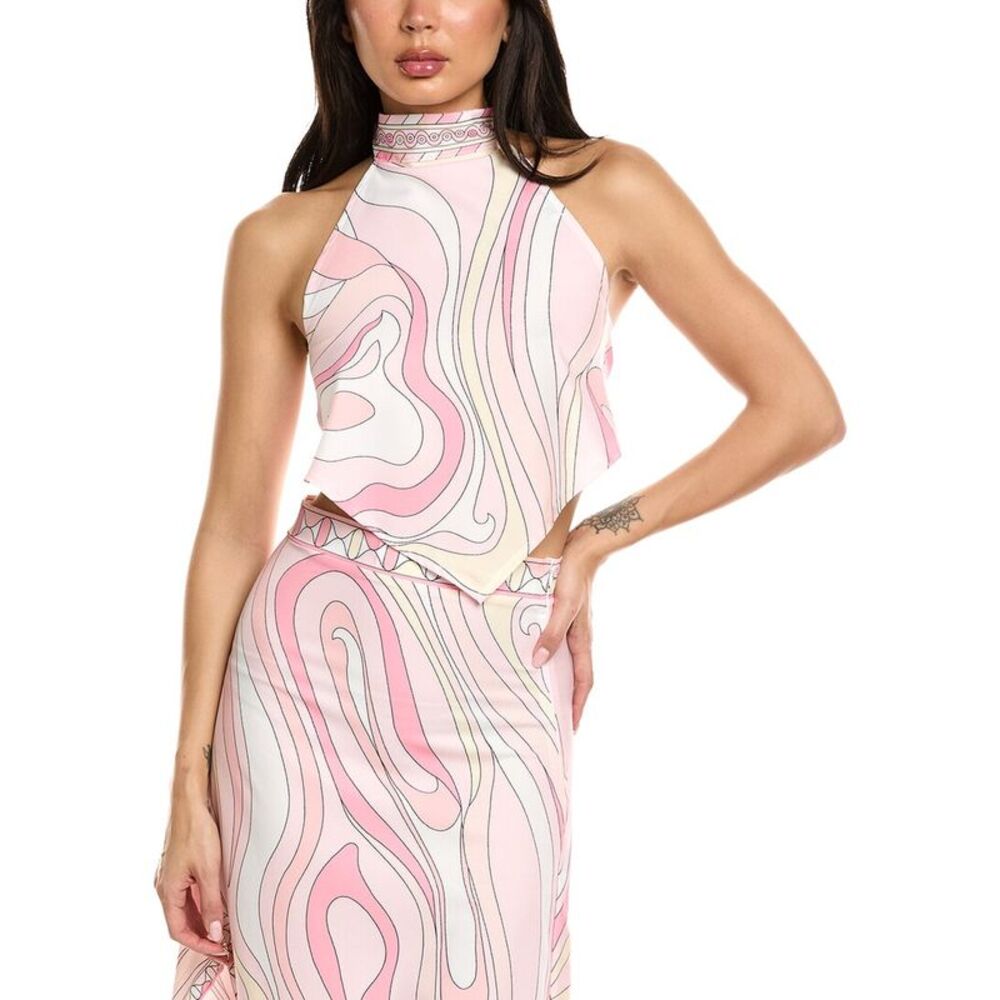 Estellina Womens  Printed Top, Pink